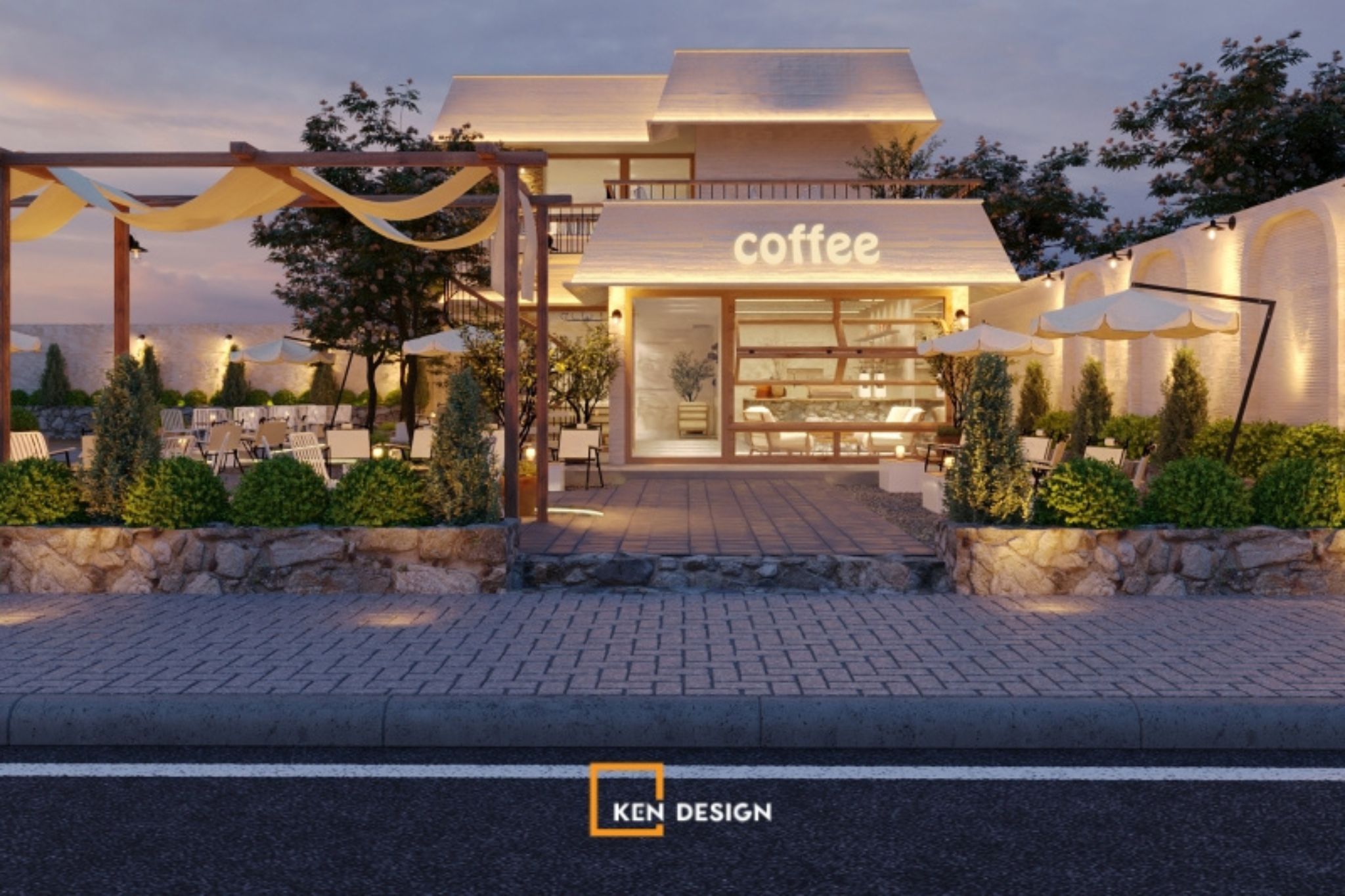 Thiết kế quán cafe phong cách Rustic